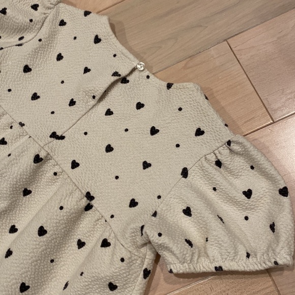 Zara Dresses Zara Girls Hearts Print Cotton Stretch Dress 45 Poshmark